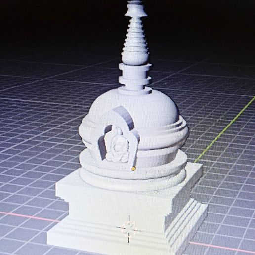 buddha stupa jewelry buddhism meditation 3D print model - Mito3D