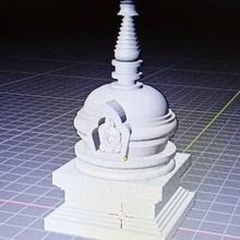 Buda stupa joalheria budismo meditação 3d print model - Mito3D