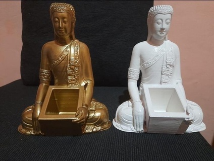 Buda Tailândia Panela mofo cabeça vaso flores macetudo 3d print model - Mito3D