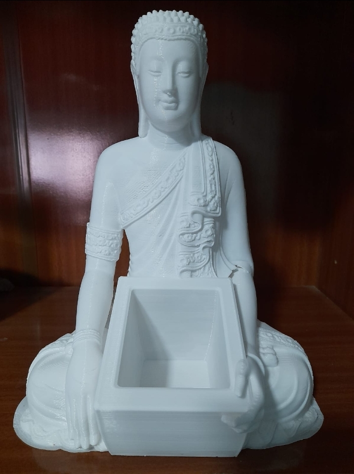 Bouddha Thaïlande qualité moule pot tête fleur émoussé 3D print model - Mito3D