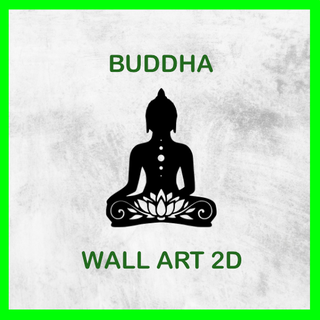 Buda duvar Sanat 2d 01 deko dekorasyon ilham Aşk yatak oda ev Rahatlayın yoga Zen 3d print model - Mito3D