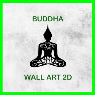 Bouddha mur art 2d 02 déco décoration inspiration l'amour lit chambre maison Accueil détendre yoga Zen 3d print model - Mito3D