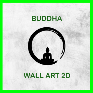 Buda duvar Sanat 2d 03 deko dekorasyon ilham Aşk yatak oda ev Rahatlayın yoga Zen 3d print model - Mito3D