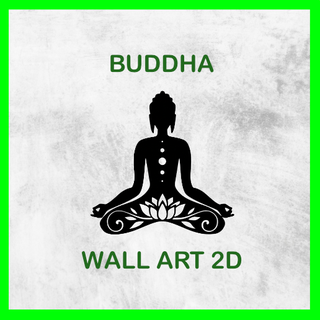 buddha wall art 2d 04 deco decoration inspiration love bed room house home relax yoga zen 3d print model - Mito3D