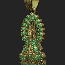 buddhathe bodhisattv quan jewelry pendant diamond ring 3d print model - Mito3D
