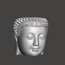 Budha cabeza flor vaina plantador Buda jardín hogar casa 3dprint 3d print model - Mito3D