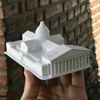 Buenos Havalar katedral Arjantin mimari bina tapınak şakak mabet kilise dönüm noktası bazilika neoklasik iglesia south america 3d print model - Mito3D