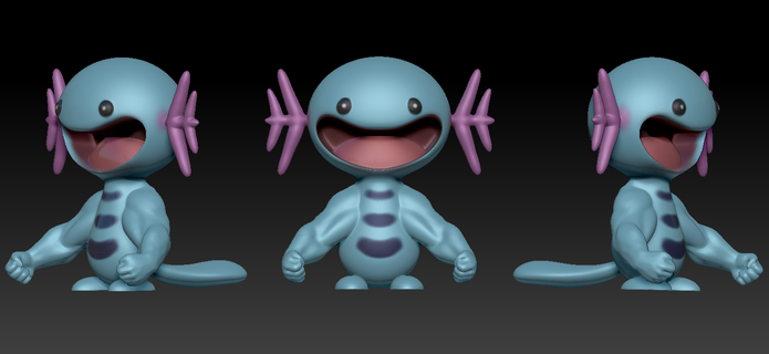 buff ice punch wooper 3d print model - Mito3D