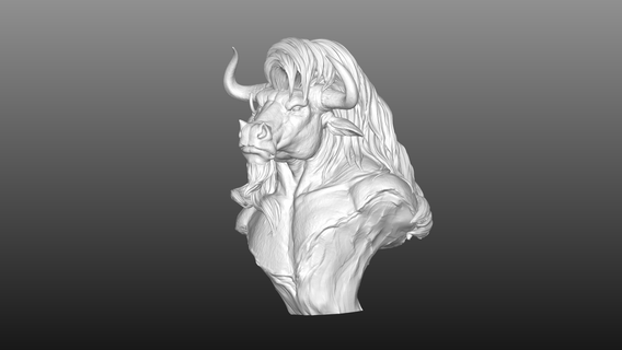 buffalo 3d print model - Mito3D