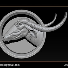 búfalo 3d stl modelo alívio cnc joalheria animal capa bovino touro ox cabeça africano arrumado carne toro arte esculturas líder 3d print model - Mito3D