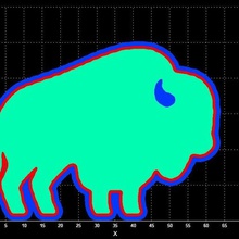 buffalo à l'emporte-pièce la maison bison animal emporte-pièce cutter les témoins cookie jouet 3d print model - Mito3D