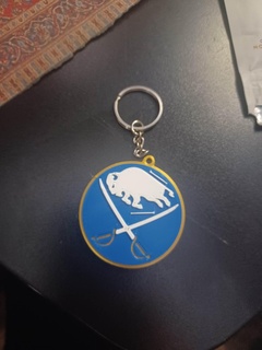 buffalo sabres keychains sabers nhl hockey winter sport sports keyfob logo 3d print model - Mito3D