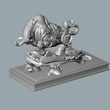 buffalo statue 3d print model design abstract decoration floral nature art jewelry other sculpture deco geometric shape god architecture miniatures jesus sculptures free 3d print model - Mito3D