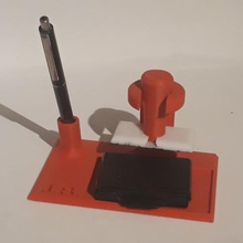 Puffer-base+stylo home service 3d print model - Mito3D