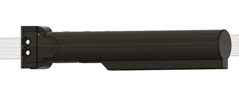 tampon tüp Picatinny binmek ar15 tabanca destek glock ak ak47 cz akrep tüfek 3d print model - Mito3D