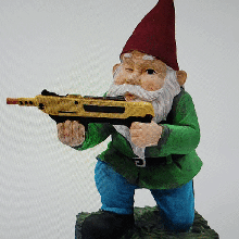 bug-a-salt gnome art gnomes gun 3d print model - Mito3D