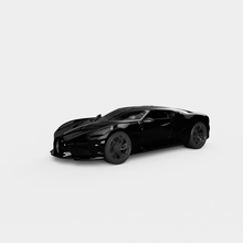 bugatti voiture noire 3d modèle Veyron bolide chiron divo traitement type35 véhicule Ferrari Porsche 3d print model - Mito3D