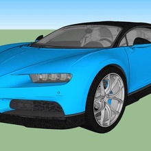 bugatti chiron art car auto model scan supercar hypercar vehicles 3d print model - Mito3D