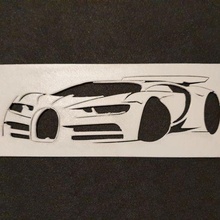 bugatti chiron 2d sketch car voxelabcultscar 3d print model - Mito3D