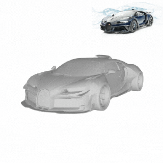 Bugatti Chiron ayarlanmış malikane ayarlama 3d print model - Mito3D