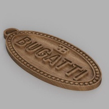 bugatti logo art rime voitures automobile voiture Croatie électrique ev porte clés 3d print model - Mito3D