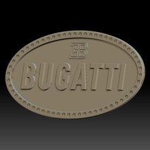 bugatti logotipo varios el coche auto 3d print model - Mito3D