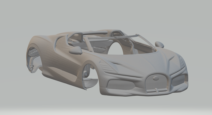 bugatti mistral jeu voiture moulé pression chaud roues rc rcmodel fente chaudes miniature 3d print model - Mito3D