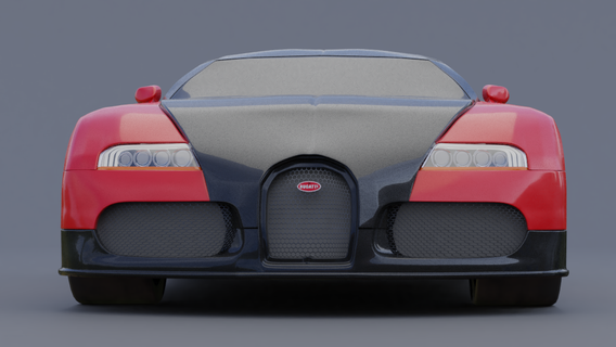 bugatti veyron sport car 3d print model - Mito3D