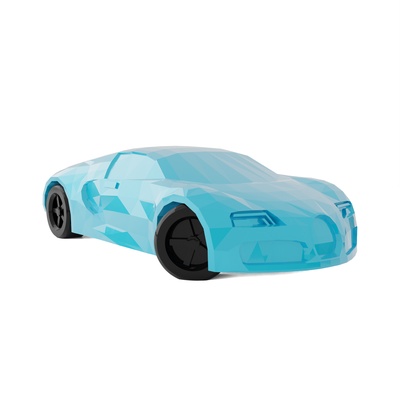 bugatti veyron 1 43 lowpoly automobile sports car luxury performance sedan design engineering driving automotive racing speed elegance style power classic vintage enthusiast exotic 3d print model - Mito3D