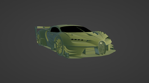 bugatti vision gran turismo 3d printing automobile sports car racing luxury high-performance aerodynamic automotive design engineering technology cad modeling rapid prototyping hobbyist collectible art 3d print model - Mito3D