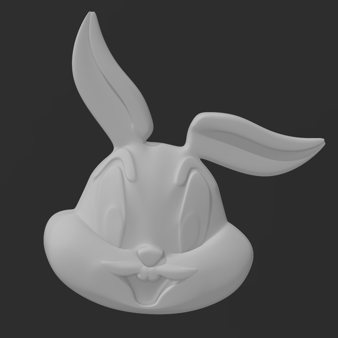 böcekler tavşan baş büst Looney melodiler Sanat 3D print model - Mito3D