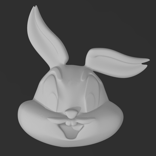 buggs bunny head bust wall art looney tunes 3d print model - Mito3D