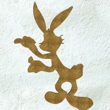 bugs bunny jewelry boy pendant print 3d model part gold silver earrings plastic 3d print model - Mito3D
