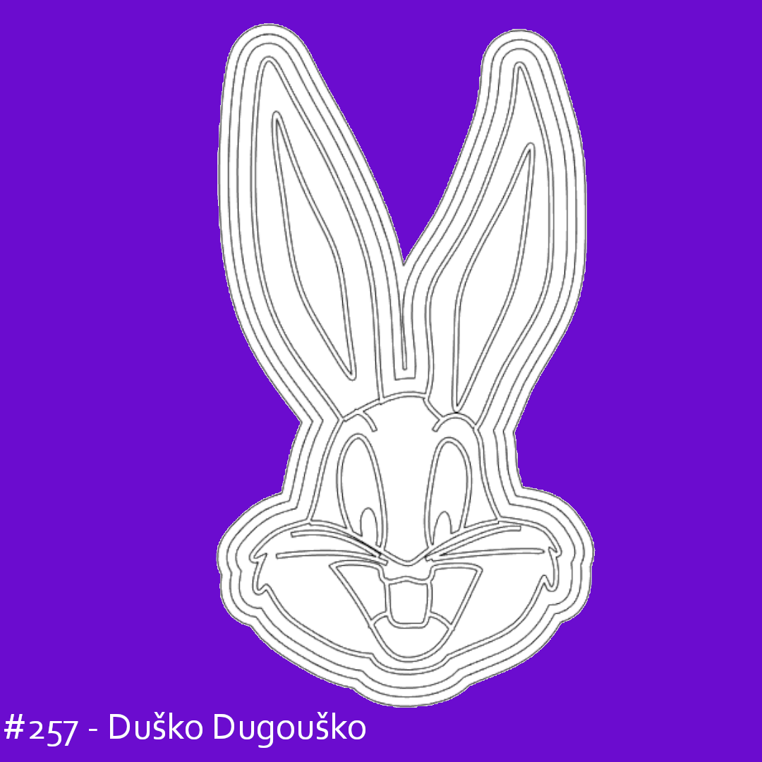 bugs bunny - cookie cutter stl file cartoon 3D print model - Mito3D