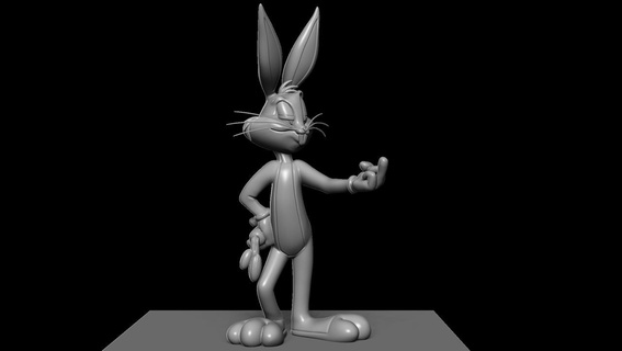 bugs bunny giving finger loony tunes 3d print model - Mito3D
