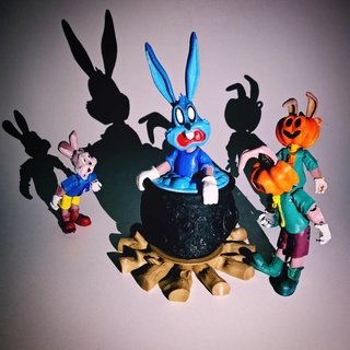 Bugs lapin Halloween séries flexi print in place art flexy jouet clé chaîne mignonne drôle 3d print model - Mito3D