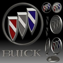 buick logo car brand 3d printer cnc router auto printable print 3d print model - Mito3D