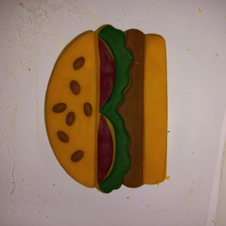 Construir hambúrguer biscoito fundente massa modelar cortador Hamburger Toque doh sensorial 3d print model - Mito3D