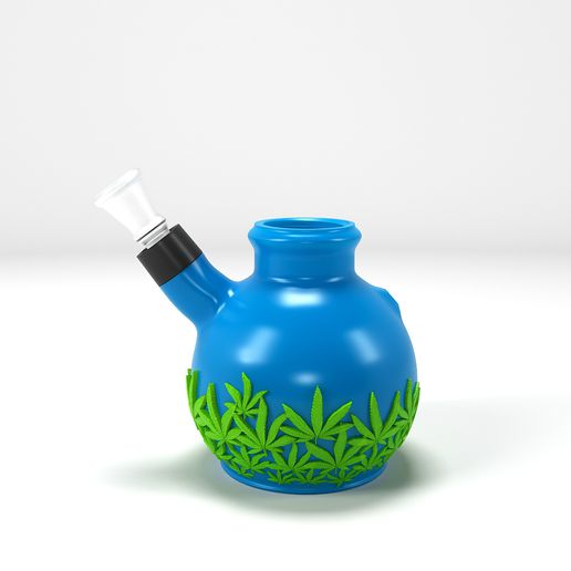 build custom bong - base ganja gadget smoke weed water pipe marijuana bongo 3D print model - Mito3D