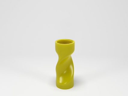 costruire personalizzato bong mezzo torcere tubo Fumo erba acqua marijuana ganja bongo 3d print model - Mito3D