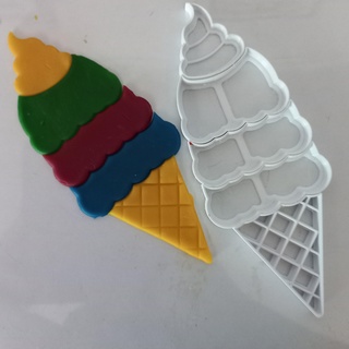 inşa etmek ice cream kurabiye fondan oyun hamuru kesici play doh kil çocuklar 3d print model - Mito3D