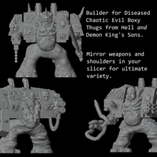 builder diseased chaotic evil boxy thugs hell demon king's son chaos nurgle dreadnought helbrute daemon prince 40k 3d print model - Mito3D