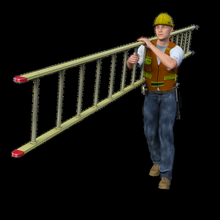 builder man 6 ladder construtor construction builders mechanicalcontractors civil engineer 3d print model - Mito3D