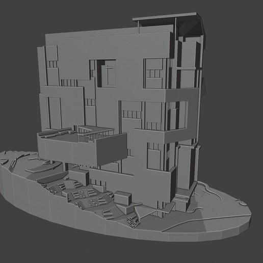 building architecture landscape 3D print model - Mito3D