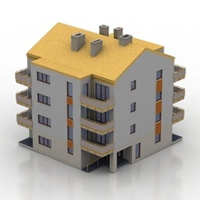 bina mimari apartman inşaat ev 3d print model - Mito3D