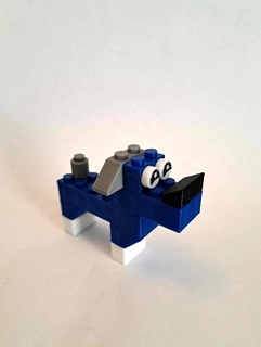building block dog puppy assemble toy blocks customize art animal assembly toys pup pet 3d print model - Mito3D