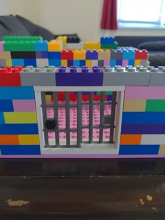 building blocks double sliding prison gate compatible main brand 3d print model - Mito3D