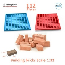 bina tuğla ölçek 1 32 evrensel boyut diyorama hobi model kil bloklar kalıp 3d print model - Mito3D