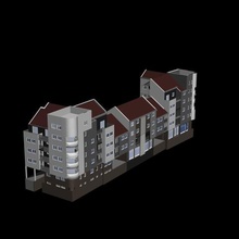 complesso edilizio architettura gli edifici vivere residenziale giocattolo kid bambini 3d di stampa 3dprint città 3d print model - Mito3D