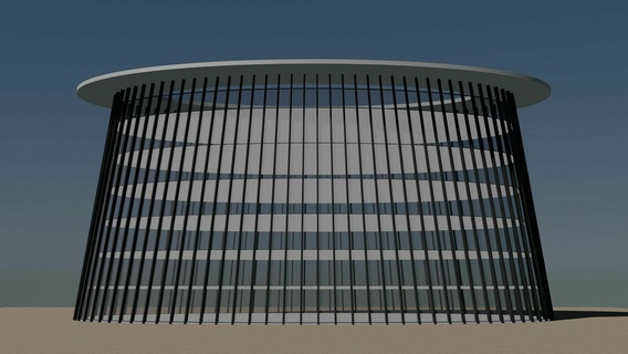 bâtiment façade concept 2402 3d print model - Mito3D